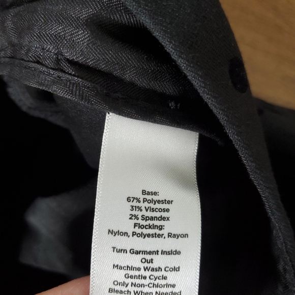 Talbots Hampshire Black Velvet Polka Dot Ankle Pant Size 16 Preppy Tailored Chic - Picture 12 of 12